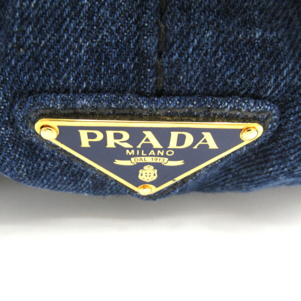 2107600987699 6 Prada Kanapa Denim Tote Bag Blue