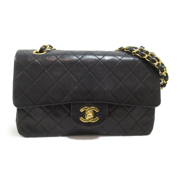 2107600987712 3 Chanel Matelasse Double Flap Chain Lambskin Black