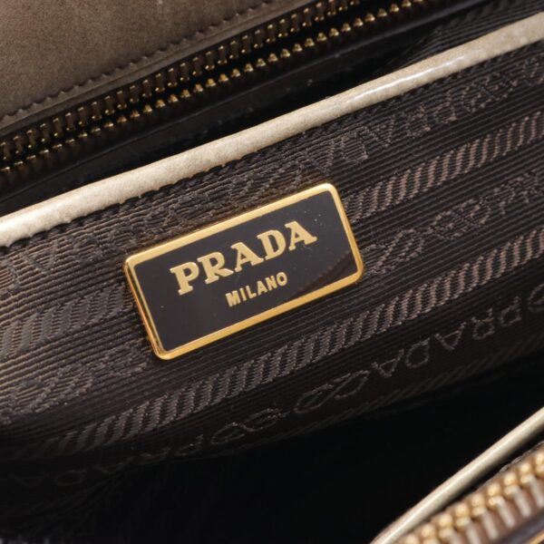 2107600991061 4 Prada Spazzolato Patent Handbag Beige Brown