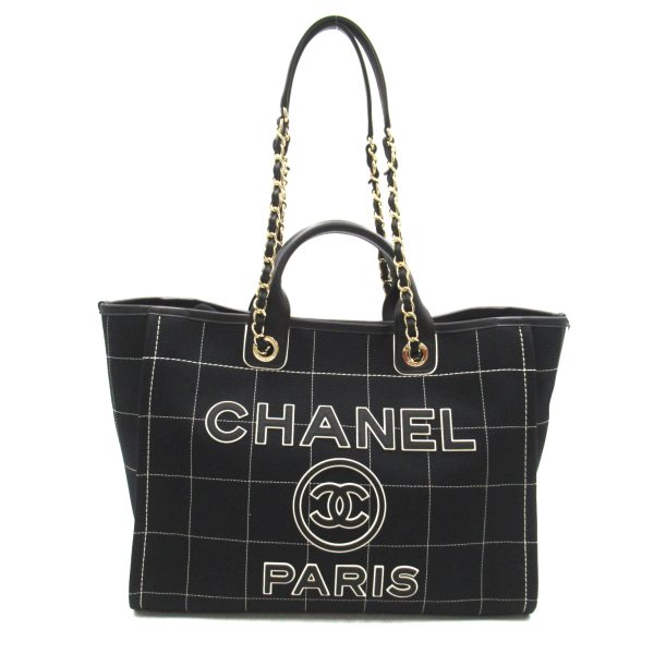 2107600994116 2 Chanel Deauville Tote Bag Black