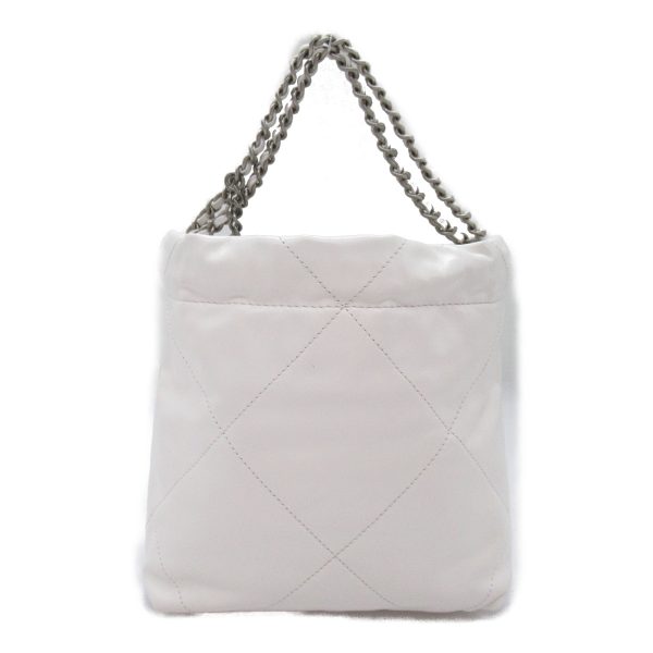 2107600997889 7 Chanel Chanel22 Chain Shoulder Bag Calf White