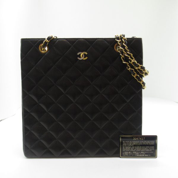 2107600999982 2 Chanel Paris Chain Shoulder Bag Lambskin Black