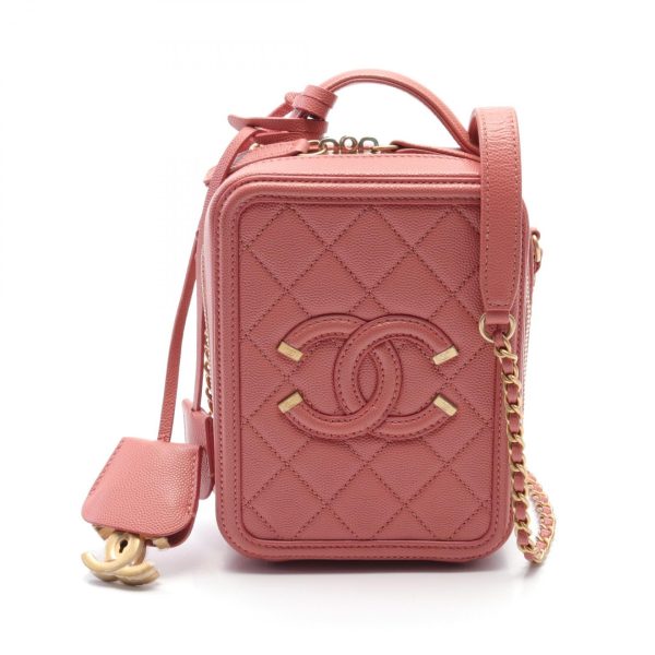 2107601002575 1 Chanel CC Figley Shoulder Bag Caviar Skin Pink