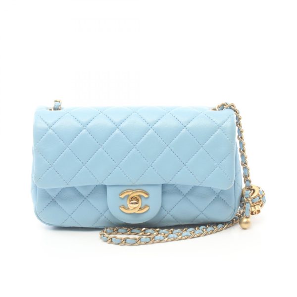 2107601004074 1 Chanel Matelasse Mini Flap Shoulder Bag Blue