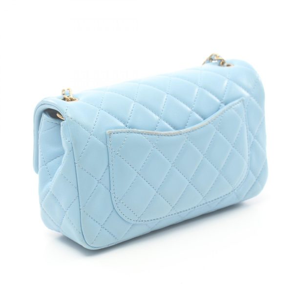 2107601004074 2 Chanel Matelasse Mini Flap Shoulder Bag Blue