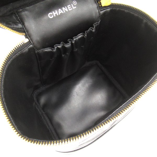 2107601005187 7 Chanel Vanity Handbag Caviar Skin Black