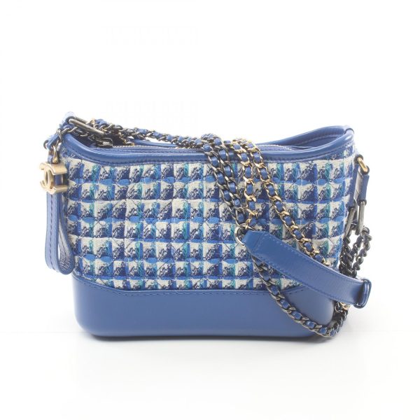 2107601006870 1 Chanel Gabriel Shoulder Bag Fabric Blue