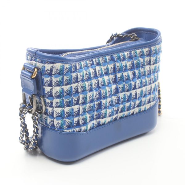 2107601006870 2 Chanel Gabriel Shoulder Bag Fabric Blue