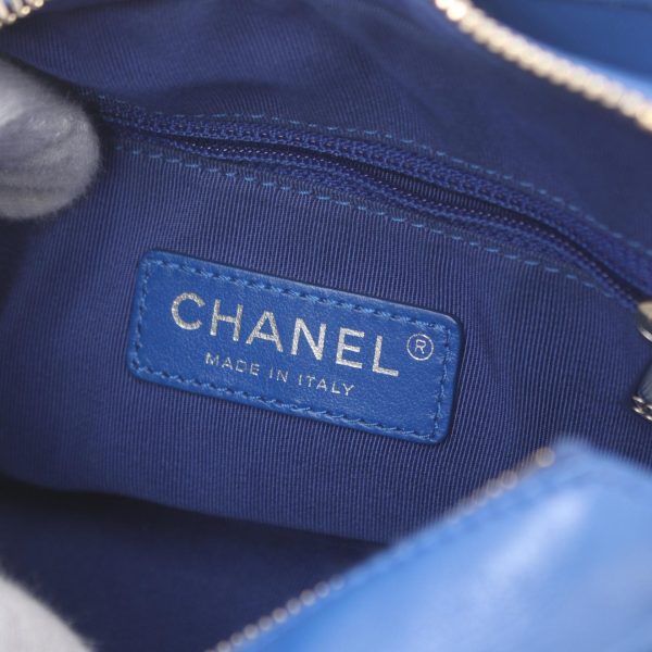 2107601006870 4 Chanel Gabriel Shoulder Bag Fabric Blue