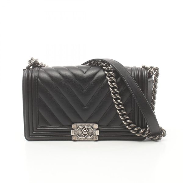 2107601006887 1 Chanel Boy V Stitch Shoulder Bag Black