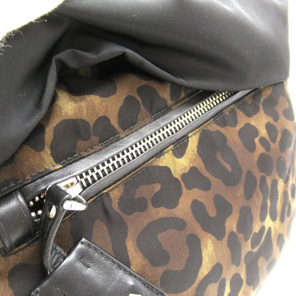 2107601007013 7 Prada Nylon Leopard 2WAY Tote Bag Black