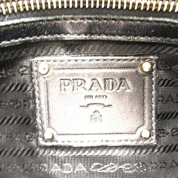 2107601007020 7 Prada Chain Nylon Tote Bag Black