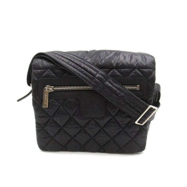 2107601007266 1 Chanel Coco Cocoon Shoulder Bag Nylon Black