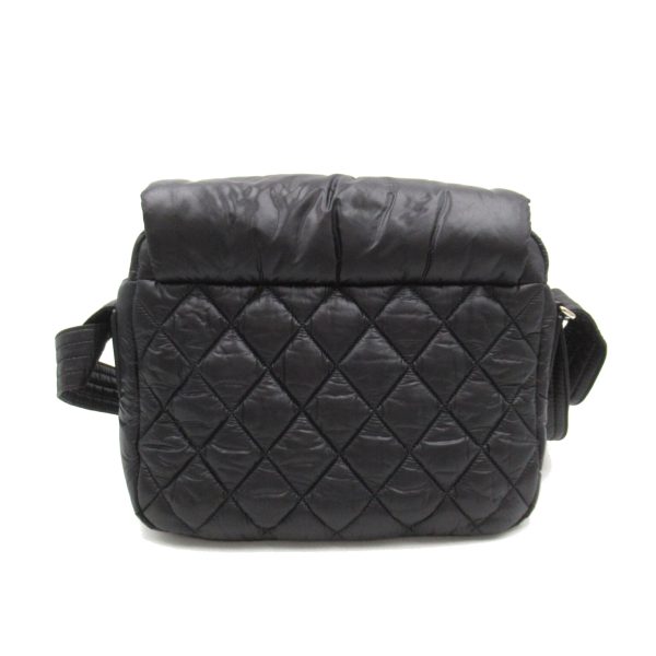 2107601007266 2 Chanel Coco Cocoon Shoulder Bag Nylon Black