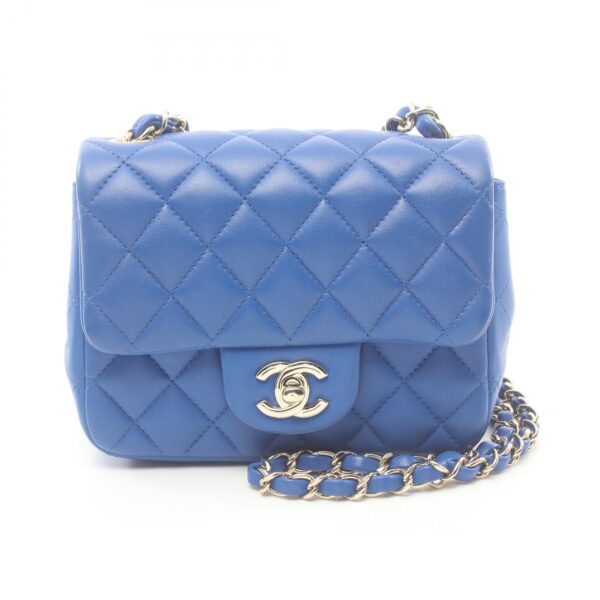 2107601007518 1 Chanel Matelasse Lambskin Shoulder Bag Blue