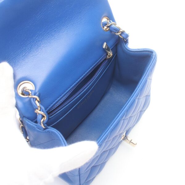 2107601007518 3 Chanel Matelasse Lambskin Shoulder Bag Blue