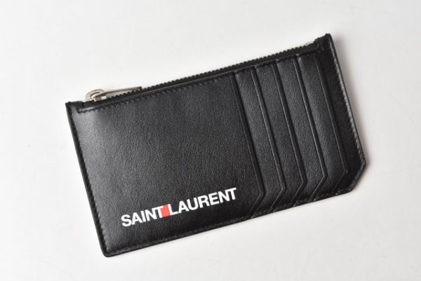 210913 621 4 ysl 2 Saint Laurent Coin Case Card Case Ship Pouch Calf Black