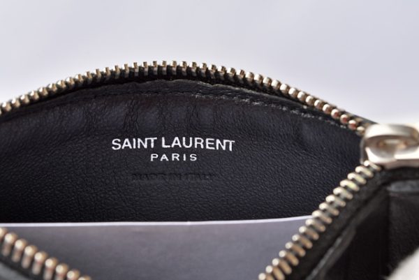 210913 621 4 ysl 9 Saint Laurent Coin Case Card Case Ship Pouch Calf Black