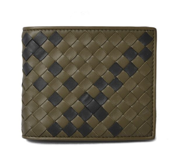 211122 853 3 bv 1 Bottega Veneta Wallet Intrecciato Khaki Black