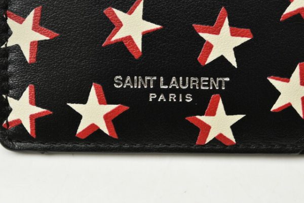 211206 867 3 ysl 2 Saint Laurent Coin Case Ship Pouch Star Black