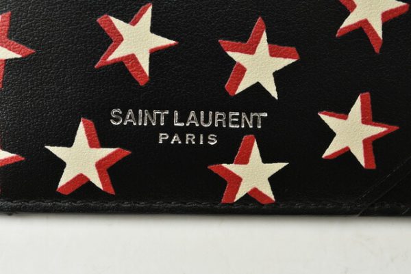 211206 867 3 ysl 4 Saint Laurent Coin Case Ship Pouch Star Black