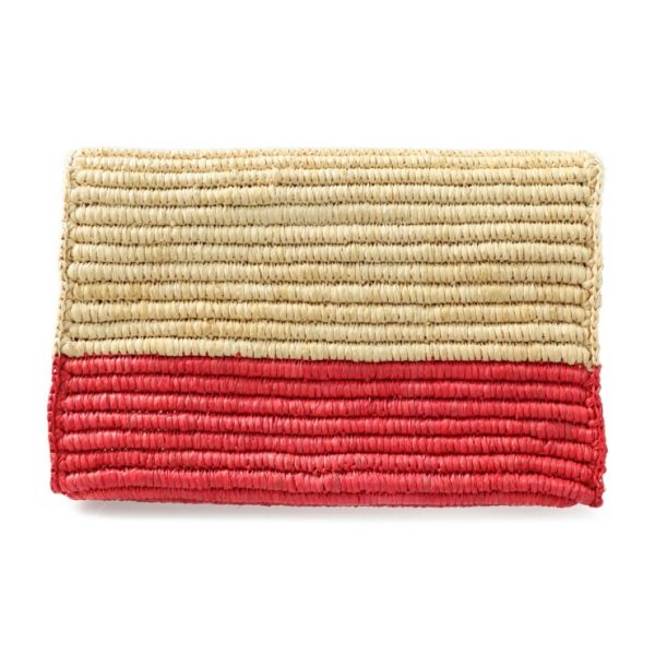 2114103007129 3 BALENCIAGA Bag Clutch Raffia Natural Red Straw Basket Bag