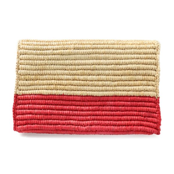 2114103007129 3 BALENCIAGA Bag Clutch Raffia Natural Red Straw Basket