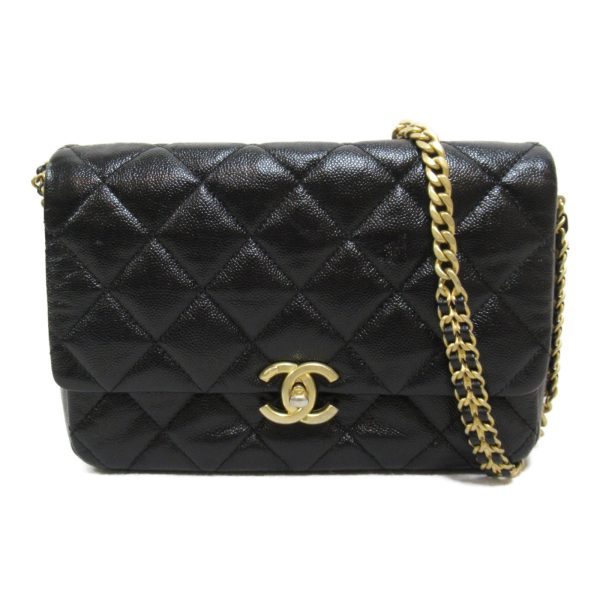 2118300047866 2 Chanel Matelasse Chain Shoulder Bag Black