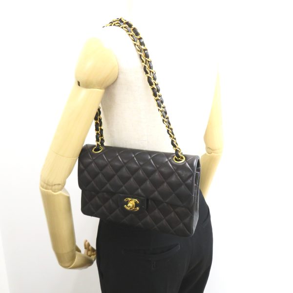 2118300053256 6 Chanel Matelasse Double Flap Shoulder Bag Black