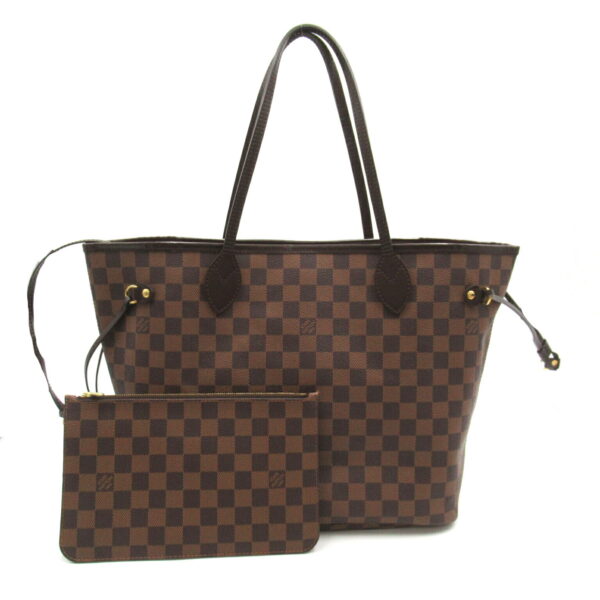 2118300056134 1 Louis Vuitton Neverfull MM Tote Bag Damier Brown