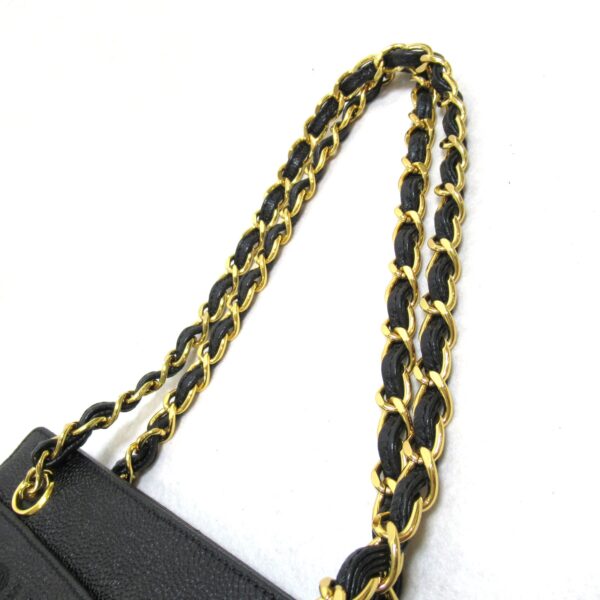 2118400115137 8 Chanel Caviar Skin Chain Tote Bag Black