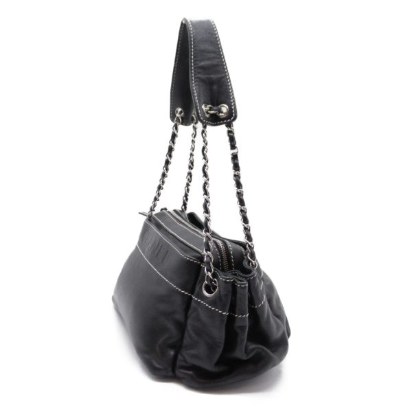 2118400121541 3 Chanel Chain Shoulder Bag Lambskin Black