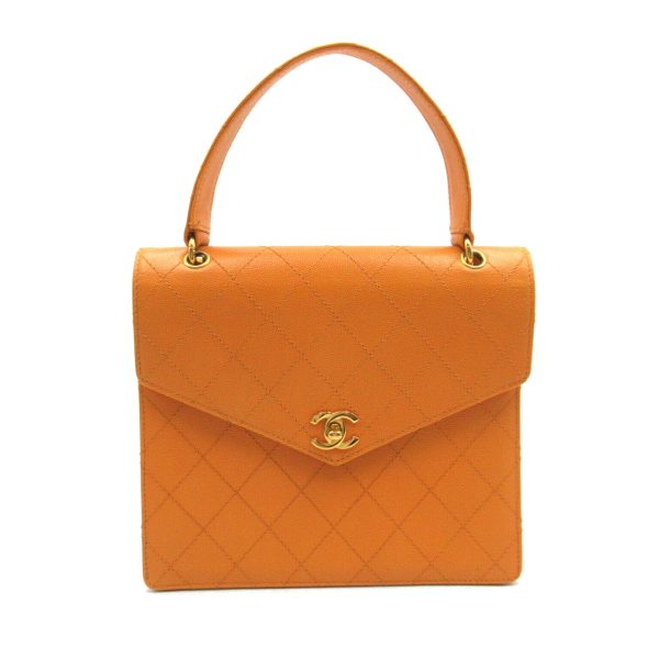 2118400139539 1 Chanel Handbag Caviar Skin Orange