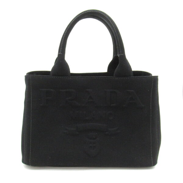 2118400140405 2 Prada 2WAY Canapa Tote Bag Black