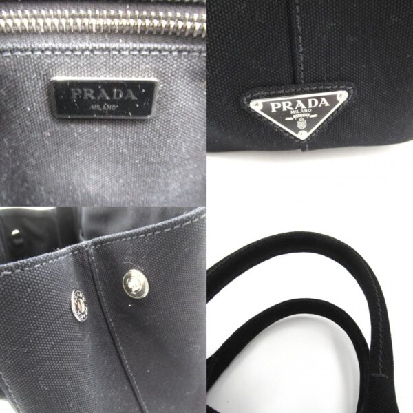 2118400140405 9c Prada 2WAY Canapa Tote Bag Black