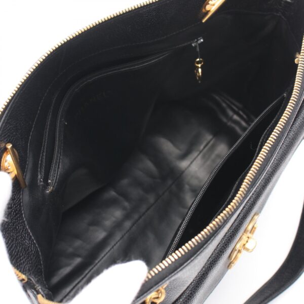 2118500046850 3 Chanel Cocomark Caviar Skin Shoulder Bag Black