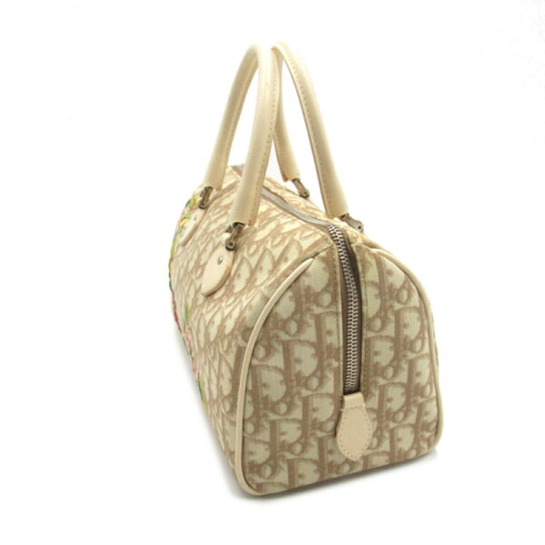 2118500047079 3 Dior Trotter Flower Bag Beige