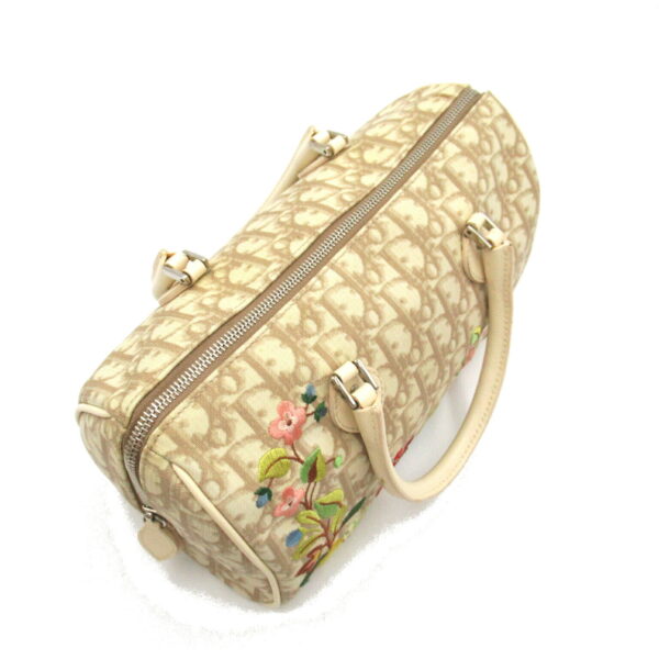 2118500047079 4 Dior Trotter Flower Bag Beige