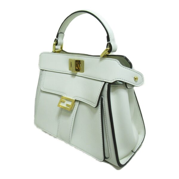 2118700052583 4 Fendi Peekaboo Mini Shoulder Bag White