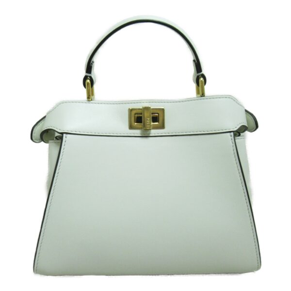 2118700052583 5 Fendi Peekaboo Mini Shoulder Bag White