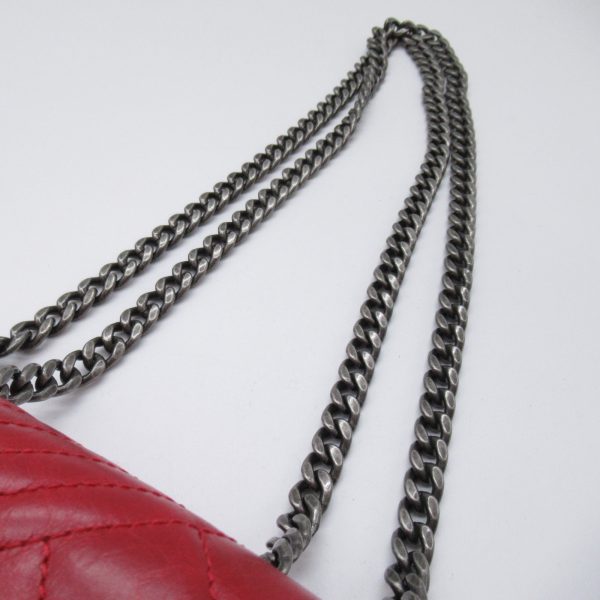 2118700058158 9 Chanel Cocoboy Chain Shoulder Bag Calf Red