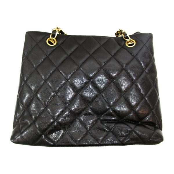 2118700058349 3 Chanel Matelasse Shoulder Tote Caviar Skin Black