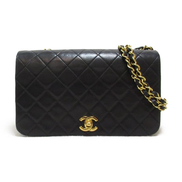 2118700059346 3 Chanel Matelasse Single Flap Chain Lambskin Black