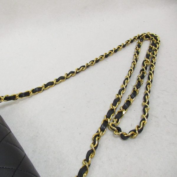 2118700059346 9 Chanel Matelasse Single Flap Chain Lambskin Black