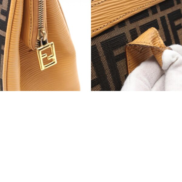 2118700061745 10c Fendi Zucca Handbag Brown Yellow