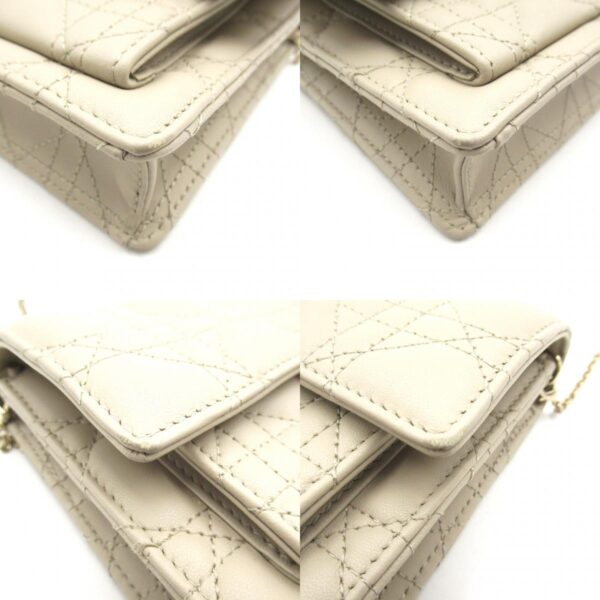 2118700062575 13c Dior Chain Wallet Shoulder Bag Beige