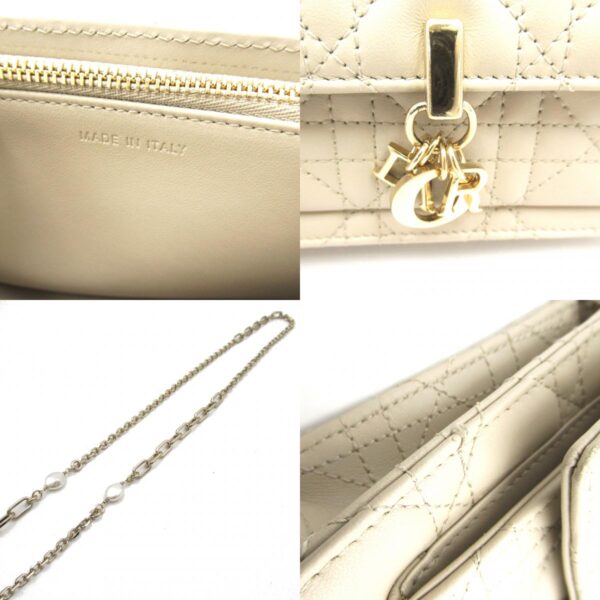 2118700062575 9c Dior Chain Wallet Shoulder Bag Beige