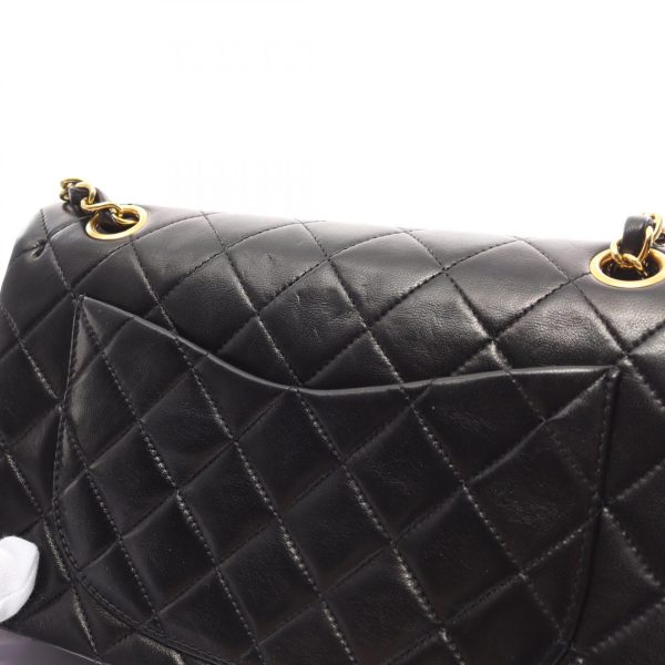 2118700062629 6 Chanel Matelasse W Flap Shoulder Bag Black