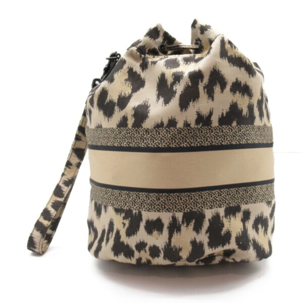 2118800094421 2 Dior Nylon Pouch Leopard Pattern Beige