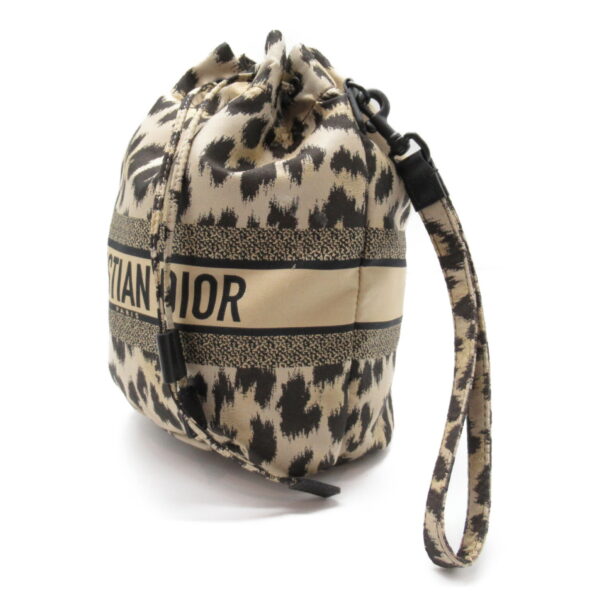 2118800094421 3 Dior Nylon Pouch Leopard Pattern Beige